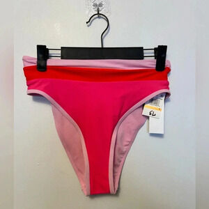 Salt + Cove Colorblocked High-Waist Bikini Bottoms Sz S nwt 005